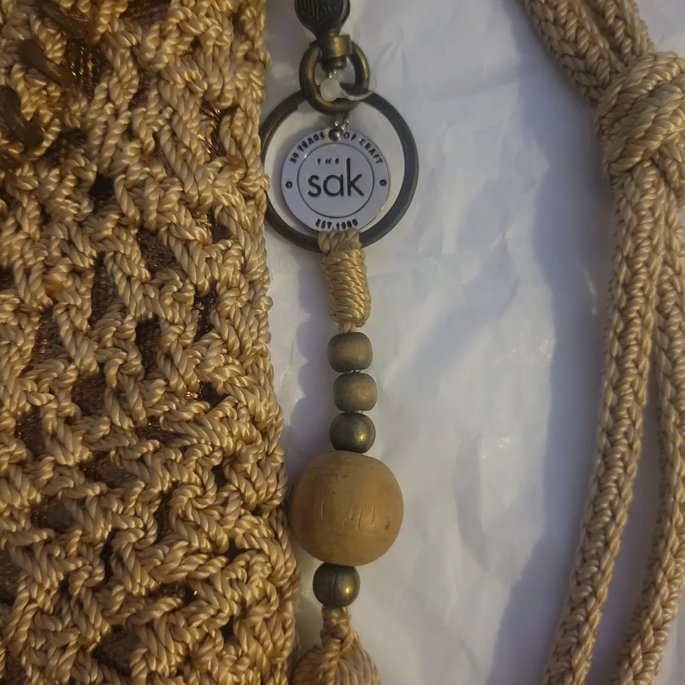 Handcrafted Macrame Sak Crochet Crossbody, Bag Charm, Bohemian Boho-chic - Picture 6 of 13